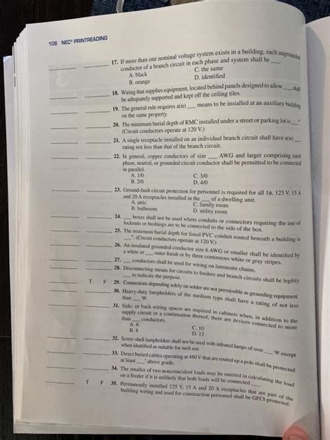 item 1 Text Book: <b>PrintReading</b> based on 2017 <b>NEC</b> 70 NFPA Electrical Code (2 available) Text Book: <b>PrintReading</b> based on 2017 <b>NEC</b> 70 NFPA Electrical Code. . Print reading 2020 nec answer key
